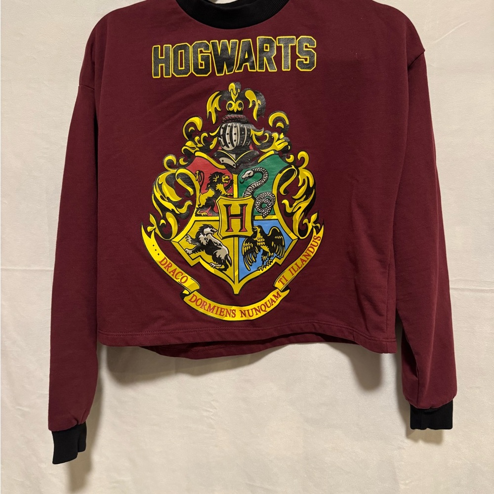 Harry Potter Hogwarts Crop Top Sweatshirt XS
